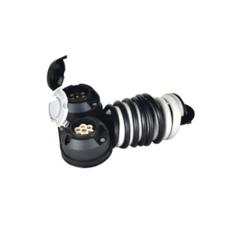 7Pin N S SOCKET bằng kim loại, tấm, chiều dài cáp 1,6m, màu đen 1x.5+6x1.5mmm2, màu xám 7x0.75mm² để tham khảo JH010-C
