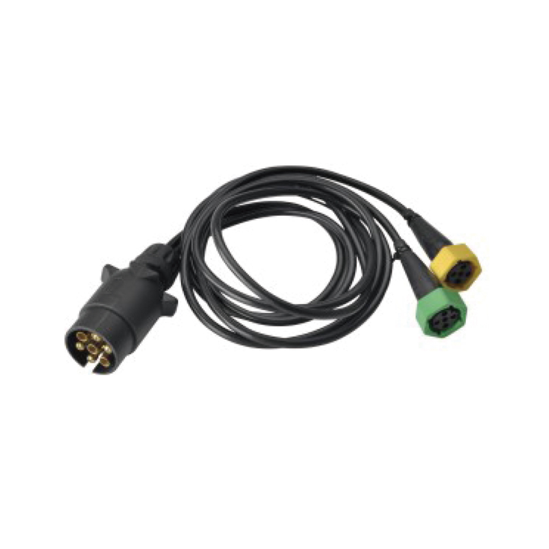 Cuộn dây thẳng PVC 7 cực, có phích cắm JH003 và hai phích cắm pastic 5 chân, chiều dài cáp 1M,2M,3M...JH017-H