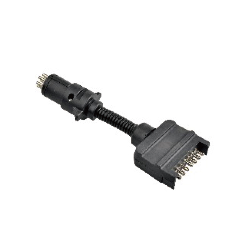 Ổ cắm dẹt 7 chân trên ô tô đến phích cắm tròn nhỏ 7 chân trên xe moóc JH019-B