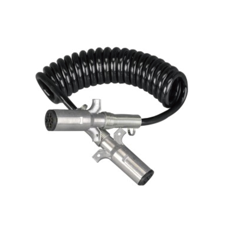 Cuộn dây xoắn ốc màu đen có hai phích cắm kim loại 24V, loại vít có chốt; chiều dài cáp 1m 2m 3m...... JH091-C