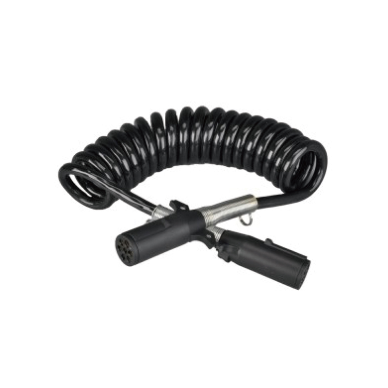 Cuộn dây xoắn ốc màu đen có hai phích cắm nhựa 24V, loại chốt vít; chiều dài cáp 1m 2m 3m...... JH092-C
